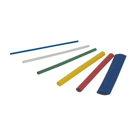 Ecm Industries Heat Shrink Assortment, 2:1 I.D. Shrink Ratio, Blue, Red, Yellow, 4 in HST-ASTA